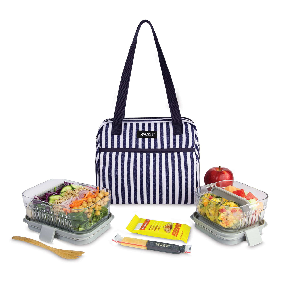 freezable-hampton-lunch-bag-e3 freezable-hampton-lunch-bag-seaside-stripe-front-food-combo.jpg